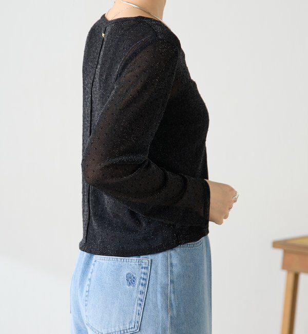  「【トレンドアイテム】シアードットカーディガン」|カーディガン|