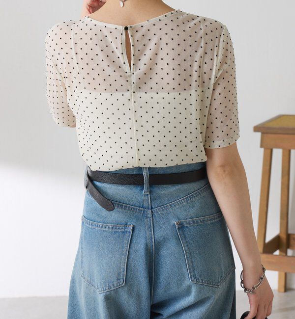  「【トレンドアイテム】シアードットチュールカットソー/アンサンブル」|Tシャツ・カットソー|