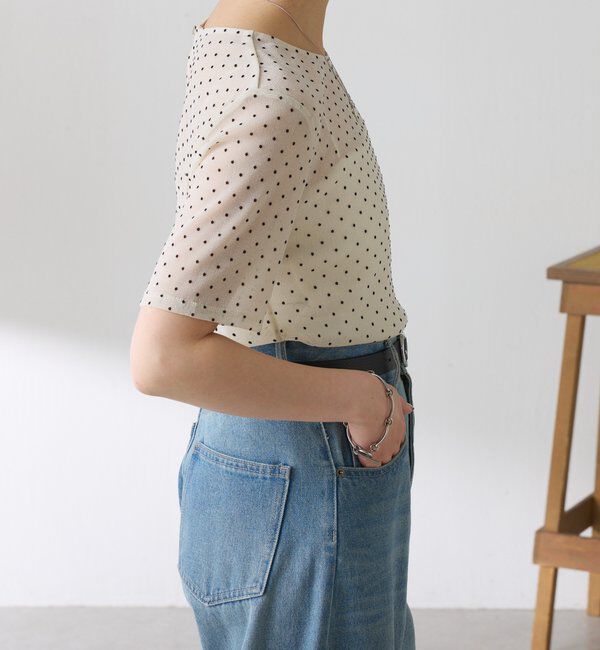  「【トレンドアイテム】シアードットチュールカットソー/アンサンブル」|Tシャツ・カットソー|