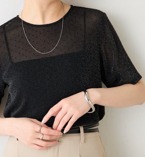  「【トレンドアイテム】シアードットチュールカットソー/アンサンブル」|Tシャツ・カットソー|