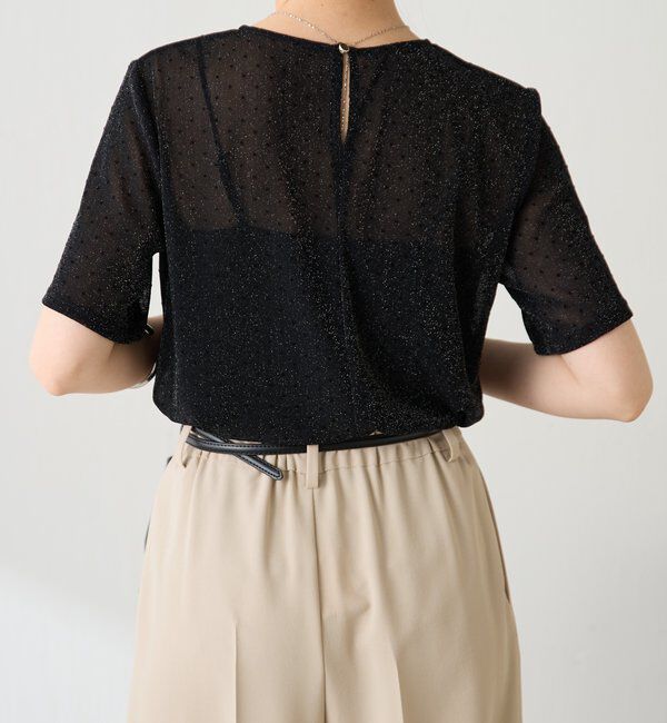  「【トレンドアイテム】シアードットチュールカットソー/アンサンブル」|Tシャツ・カットソー|