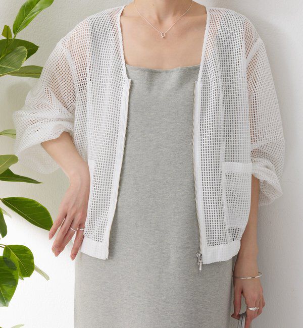  「【夏にも着れる長袖】Vネックシアーブルゾン」|その他|