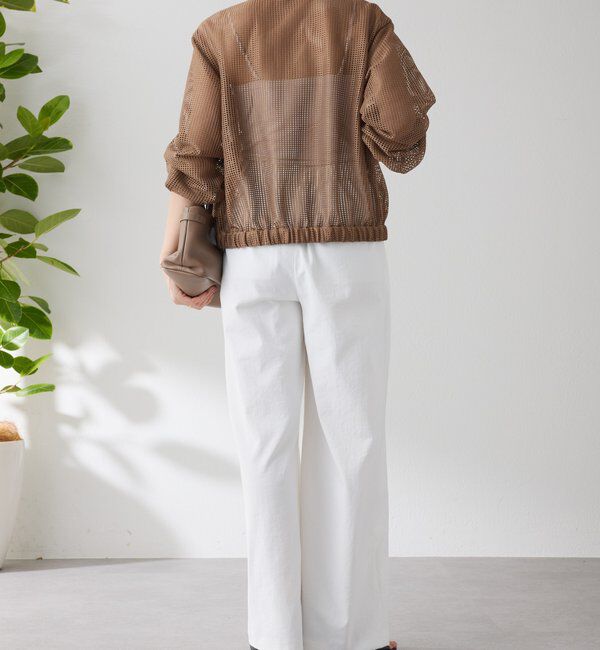  「【夏にも着れる長袖】Vネックシアーブルゾン」|その他|