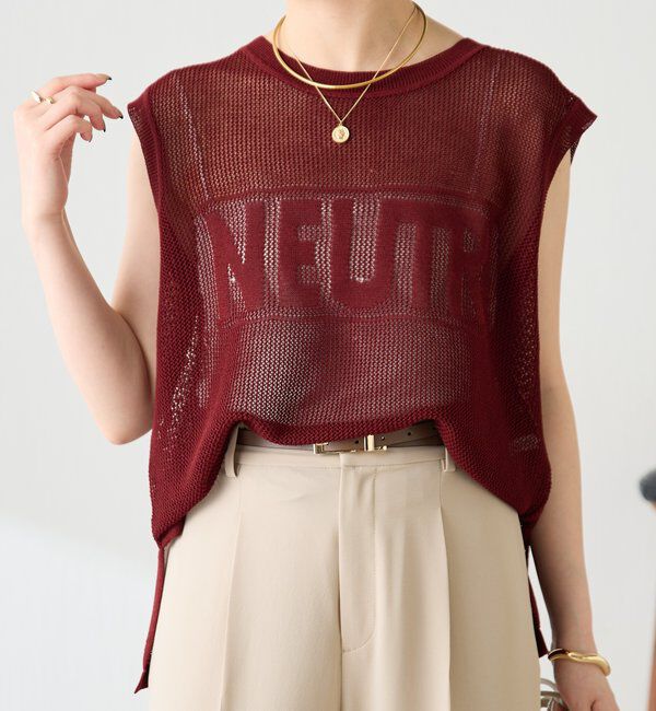  「メッシュロゴフレンチニット」|ニット・セーター|