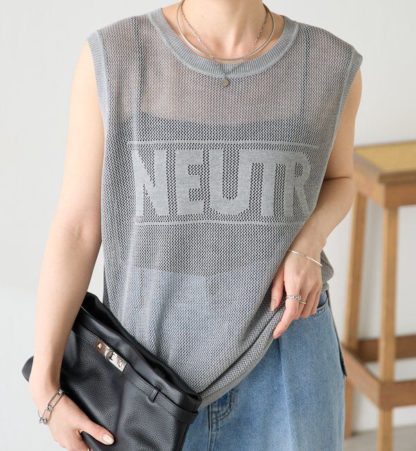  「メッシュロゴフレンチニット」|ニット・セーター|