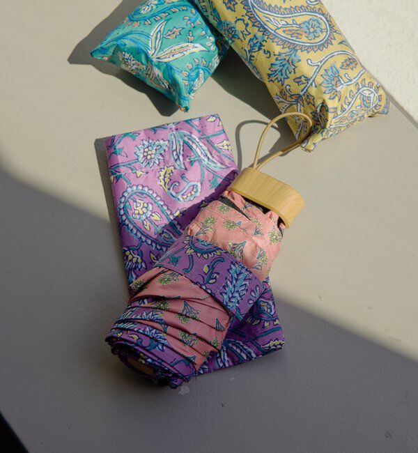  「【PAPILLONNER/パピヨネ】ペイズリー柄折り畳み傘」|その他|パープル