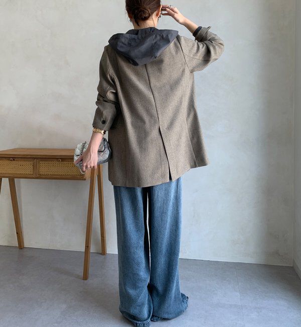  「【WEB限定】サキソニーフーディーシャツ」|シャツ・ブラウス|