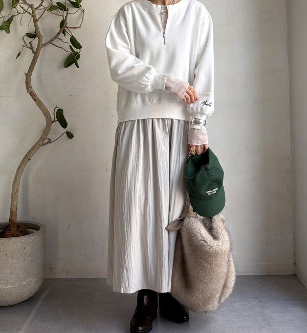  「【WEB限定】ハーフジップドッキングワンピース」|ワンピース|