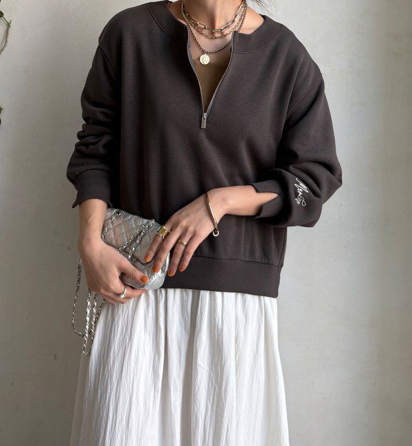  「【WEB限定】ハーフジップドッキングワンピース」|ワンピース|