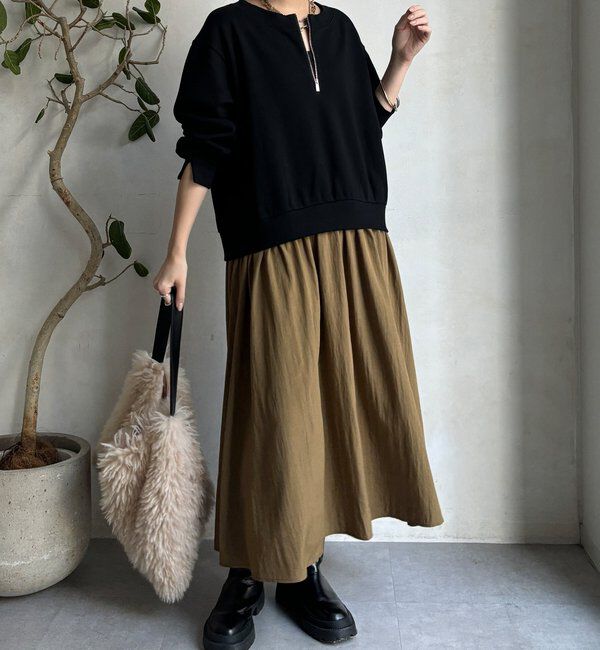  「【WEB限定】ハーフジップドッキングワンピース」|ワンピース|