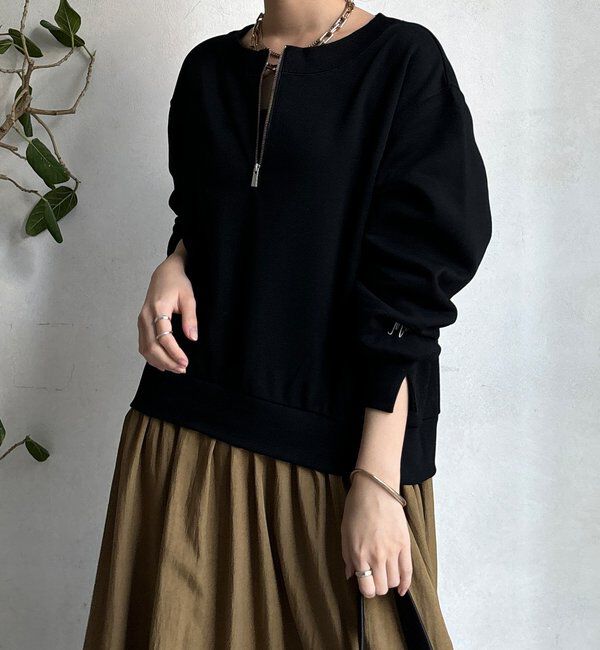  「【WEB限定】ハーフジップドッキングワンピース」|ワンピース|