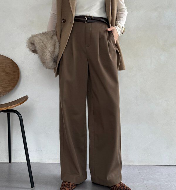  「裏起毛ボンディングパンツ」|チノ|モカ