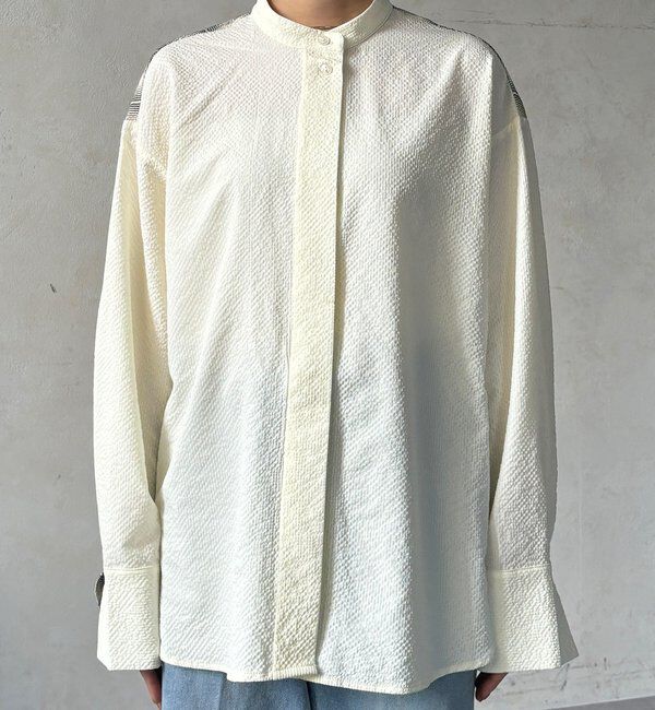  「【WEB限定】バックチェックサッカーシャツ」|シャツ・ブラウス|