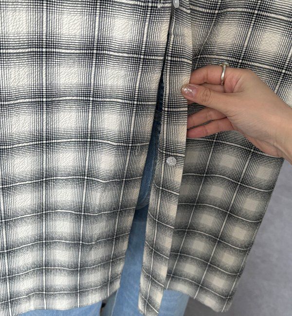  「【WEB限定】バックチェックサッカーシャツ」|シャツ・ブラウス|