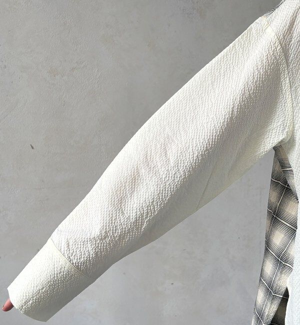  「【WEB限定】バックチェックサッカーシャツ」|シャツ・ブラウス|