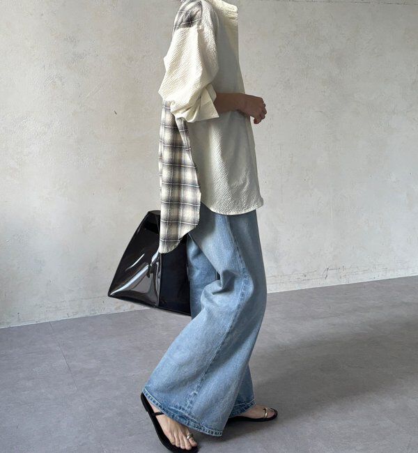  「【WEB限定】バックチェックサッカーシャツ」|シャツ・ブラウス|