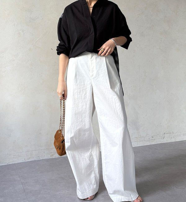  「【WEB限定】バックチェックサッカーシャツ」|シャツ・ブラウス|