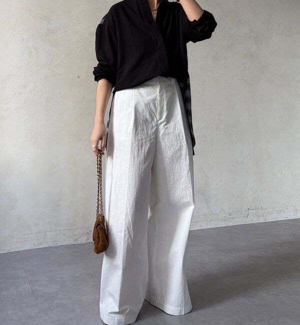  「【WEB限定】バックチェックサッカーシャツ」|シャツ・ブラウス|