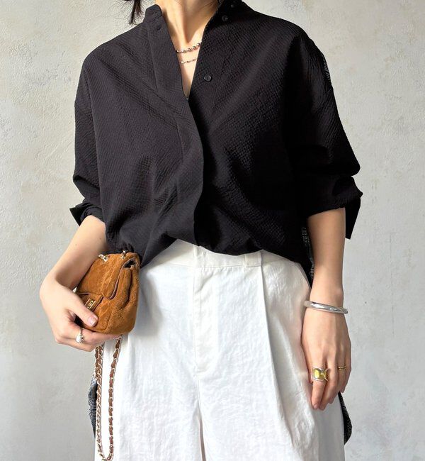  「【WEB限定】バックチェックサッカーシャツ」|シャツ・ブラウス|