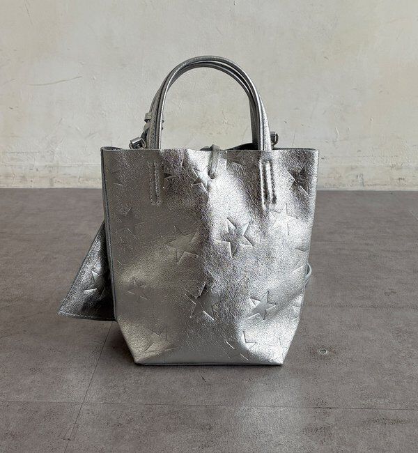  「【WEB限定】星柄エンボスミニレザーバッグ」|トートバッグ|