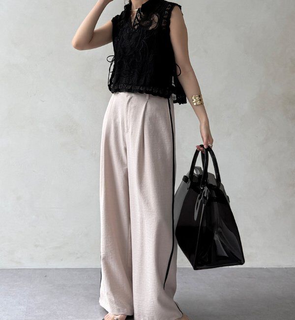  「【WEB限定】タンブラーオックスサイドラインパンツ」|チノ|