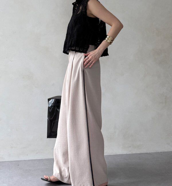  「【WEB限定】タンブラーオックスサイドラインパンツ」|チノ|