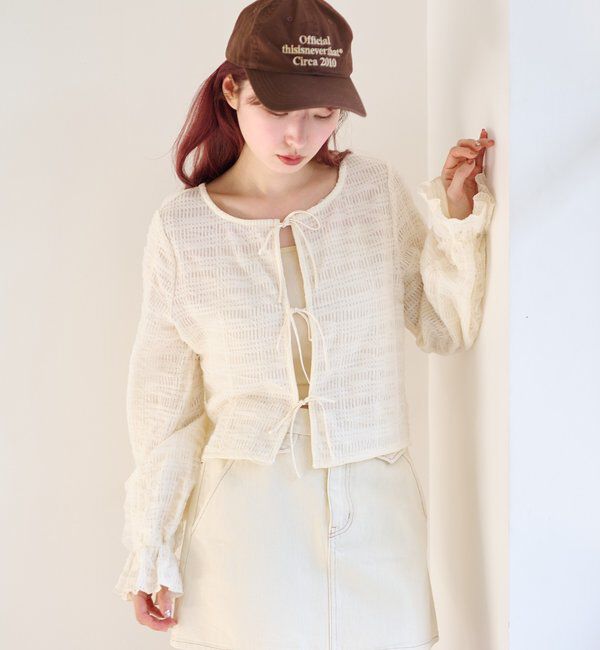  「チュールリボンブラウス」|シャツ・ブラウス|