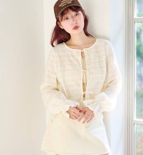  「チュールリボンブラウス」|シャツ・ブラウス|