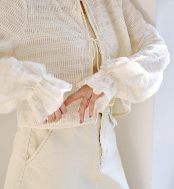  「チュールリボンブラウス」|シャツ・ブラウス|