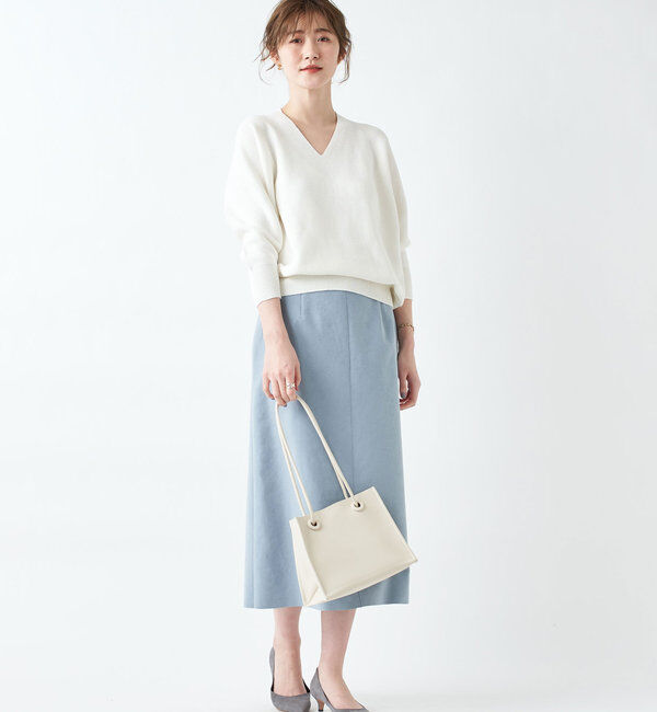  「【《定番人気アイテム》手洗い可】エコスウェードセミストレートスカート」|スカート|