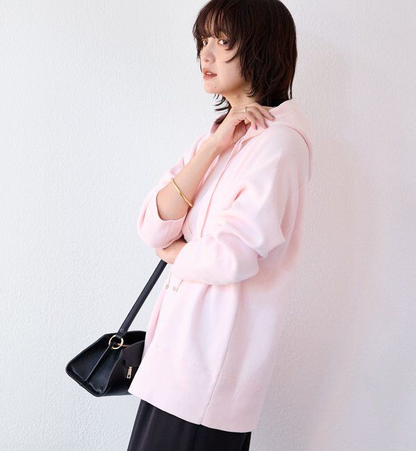  「【ロングシーズン活躍】スエットライクフーディニット」|ニット・セーター|