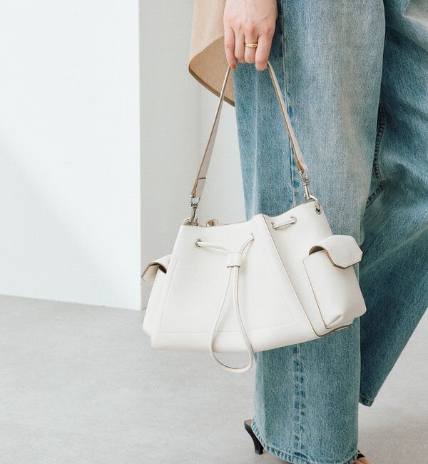  「【収納力抜群】2WAYサイドポケット巾着ショルダー」|ショルダー・メッセンジャー|