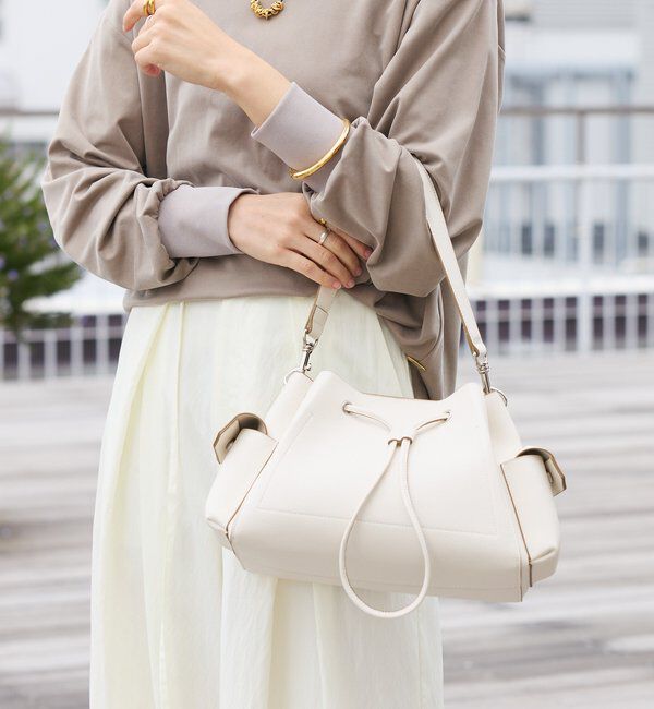  「【収納力抜群】2WAYサイドポケット巾着ショルダー」|ショルダー・メッセンジャー|