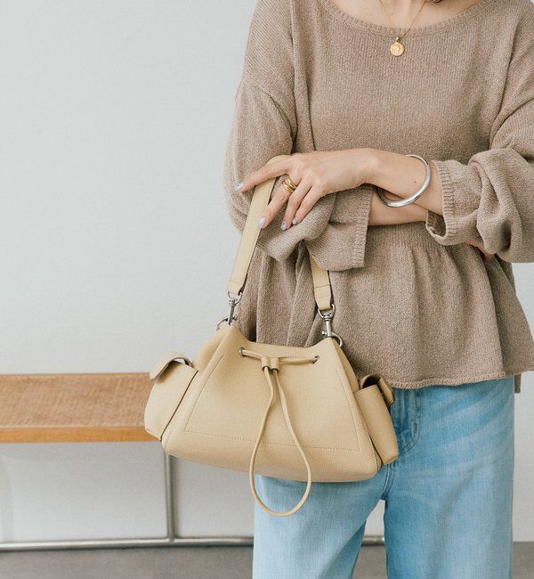  「【収納力抜群】2WAYサイドポケット巾着ショルダー」|ショルダー・メッセンジャー|