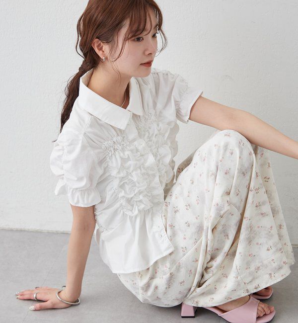  「シャーリングシェイプシャツ」|シャツ・ブラウス|