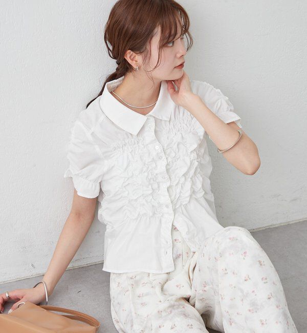  「シャーリングシェイプシャツ」|シャツ・ブラウス|