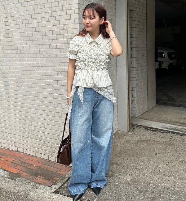  「シャーリングシェイプシャツ」|シャツ・ブラウス|