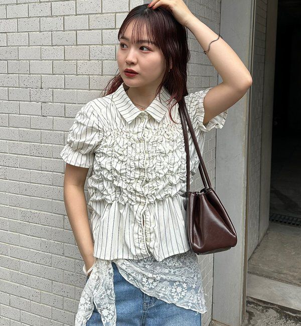  「シャーリングシェイプシャツ」|シャツ・ブラウス|