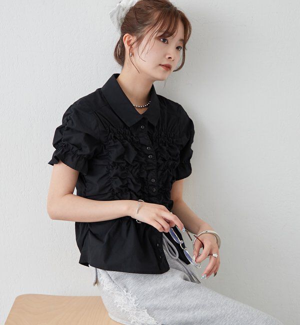  「シャーリングシェイプシャツ」|シャツ・ブラウス|