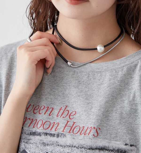  「Lara MIXロングネックレス」|リング|