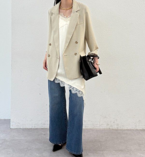  「麻調合繊ジャケット」|テーラードジャケット|