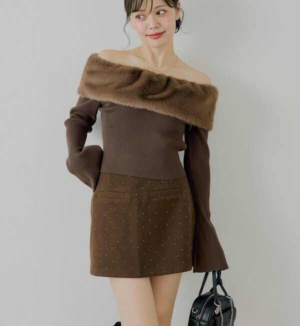  「ランダムチュールフレアスカート」|スカート|