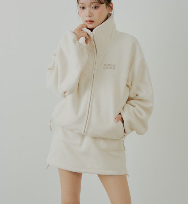  「【セットアップ対応】フリース台形ミニスカート」|スカート|