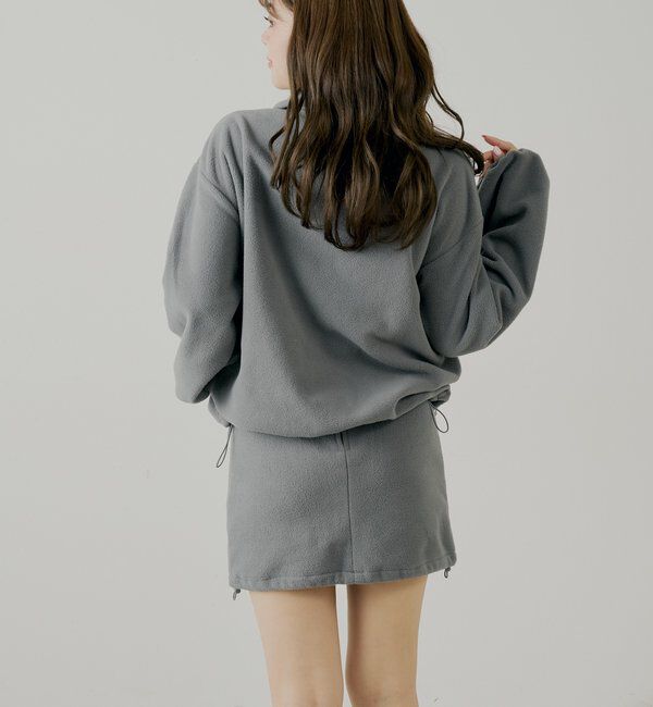  「【セットアップ対応】フリース台形ミニスカート」|スカート|