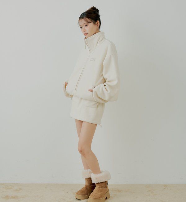  「【セットアップ対応】フリース台形ミニスカート」|スカート|