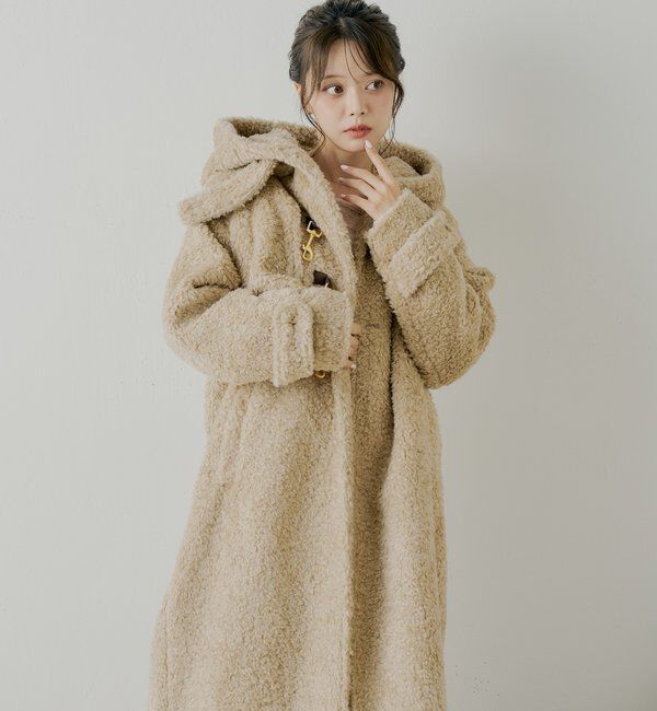  「【SALON by Chico】ショートボアフードロングダッフルコート」|その他|