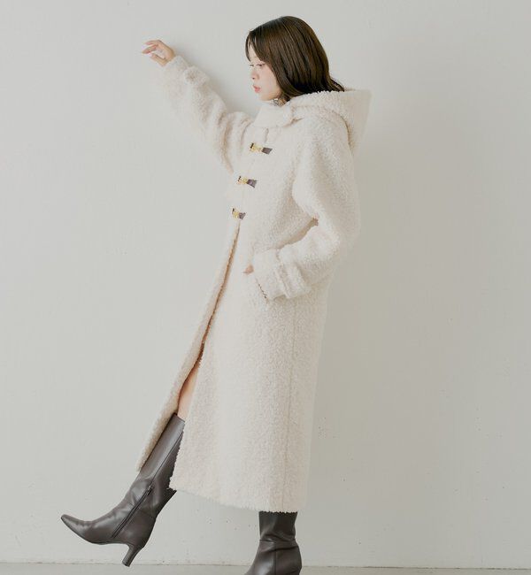  「【SALON by Chico】ショートボアフードロングダッフルコート」|その他|