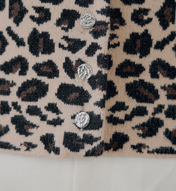  「【SALON by Chico】レオパード柄コンパクトカーディガン」|カーディガン|
