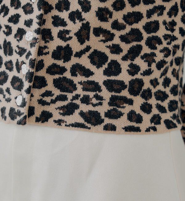  「【SALON by Chico】レオパード柄コンパクトカーディガン」|カーディガン|