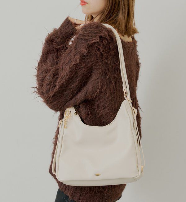  「ロゴチャーム付き3wayホーボーバッグ」|ボストンバッグ|